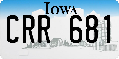 IA license plate CRR681