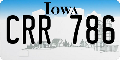 IA license plate CRR786