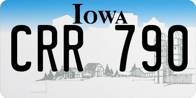 IA license plate CRR790