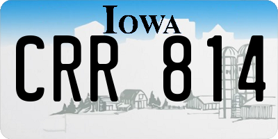 IA license plate CRR814