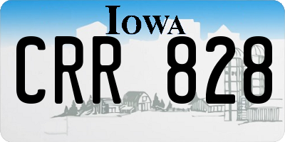 IA license plate CRR828