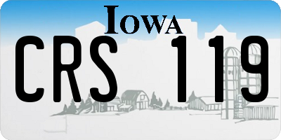 IA license plate CRS119
