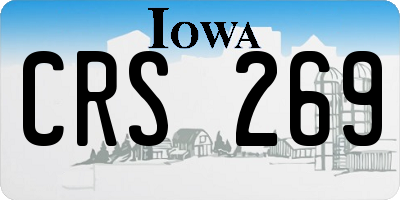 IA license plate CRS269