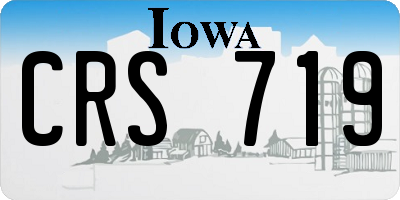 IA license plate CRS719