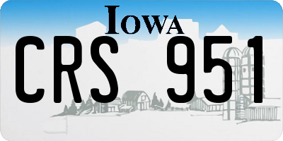 IA license plate CRS951