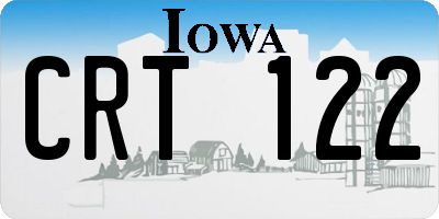 IA license plate CRT122