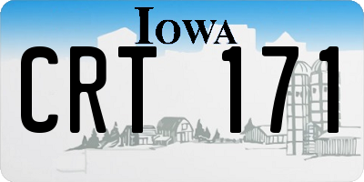 IA license plate CRT171