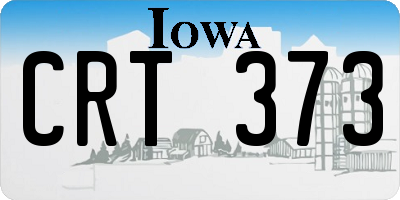 IA license plate CRT373