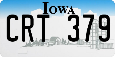 IA license plate CRT379