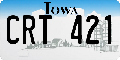 IA license plate CRT421