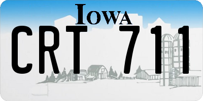 IA license plate CRT711