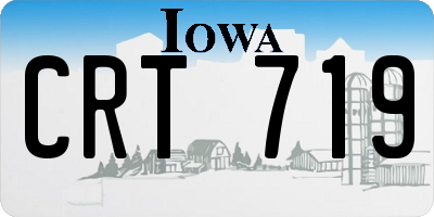 IA license plate CRT719