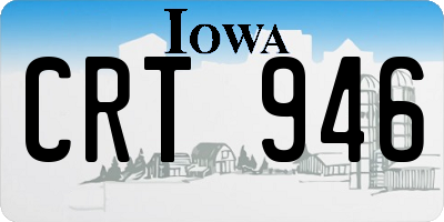 IA license plate CRT946