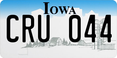 IA license plate CRU044