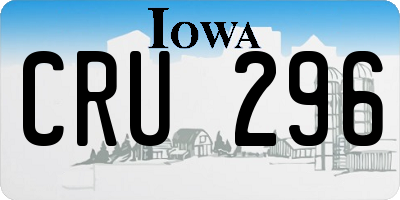 IA license plate CRU296