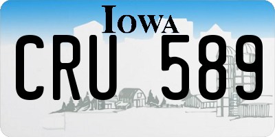 IA license plate CRU589