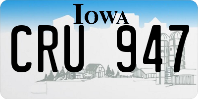 IA license plate CRU947
