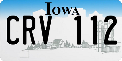 IA license plate CRV112