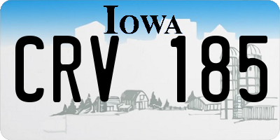 IA license plate CRV185