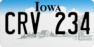 IA license plate CRV234