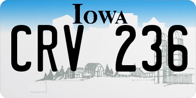 IA license plate CRV236