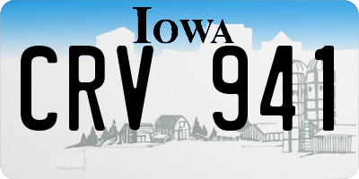 IA license plate CRV941