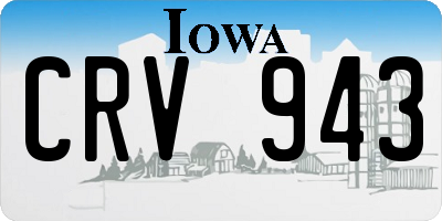 IA license plate CRV943