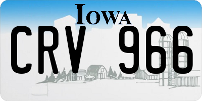 IA license plate CRV966