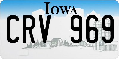 IA license plate CRV969