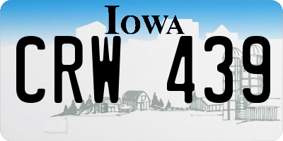 IA license plate CRW439