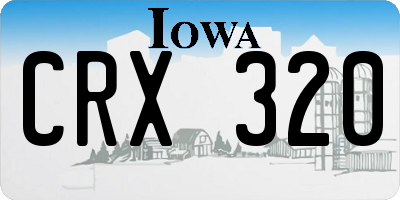 IA license plate CRX320