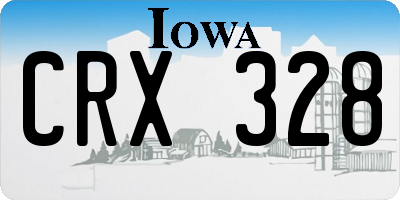 IA license plate CRX328