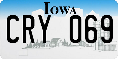 IA license plate CRY069