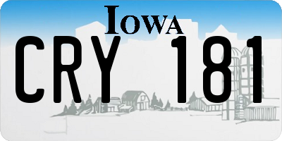 IA license plate CRY181