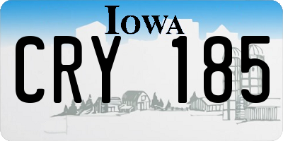 IA license plate CRY185
