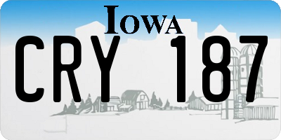 IA license plate CRY187