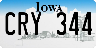 IA license plate CRY344