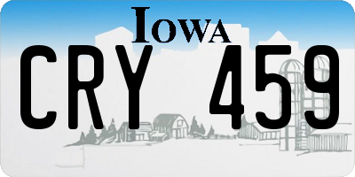 IA license plate CRY459