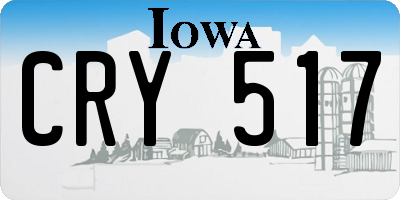 IA license plate CRY517