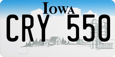 IA license plate CRY550