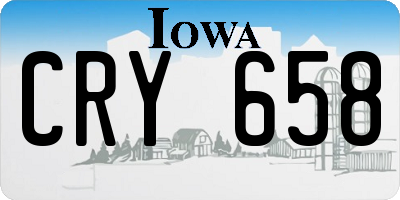 IA license plate CRY658
