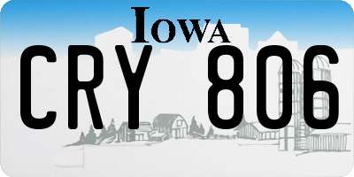IA license plate CRY806