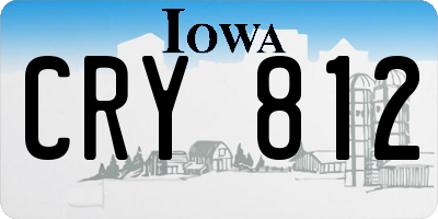 IA license plate CRY812