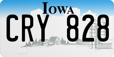 IA license plate CRY828