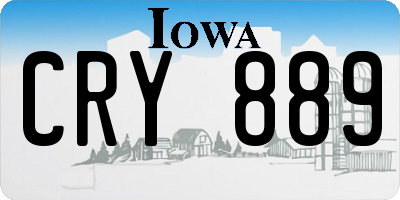 IA license plate CRY889