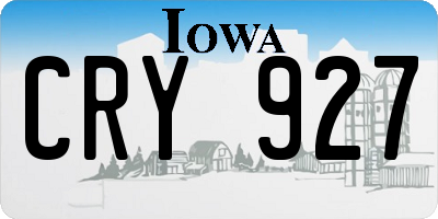 IA license plate CRY927