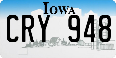 IA license plate CRY948