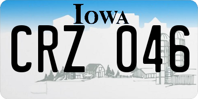 IA license plate CRZ046