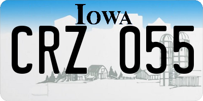 IA license plate CRZ055