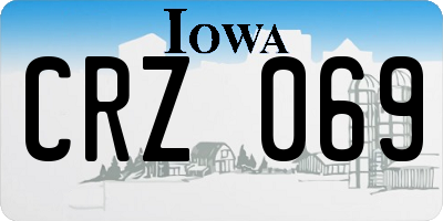 IA license plate CRZ069
